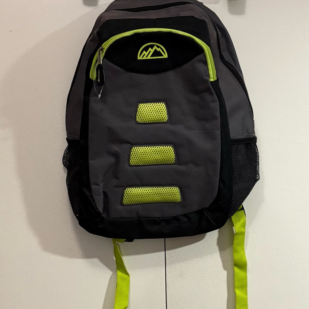 Charcoal and Lime Kids Backpack
